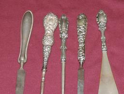 (5) Sterling Silver Handled Items