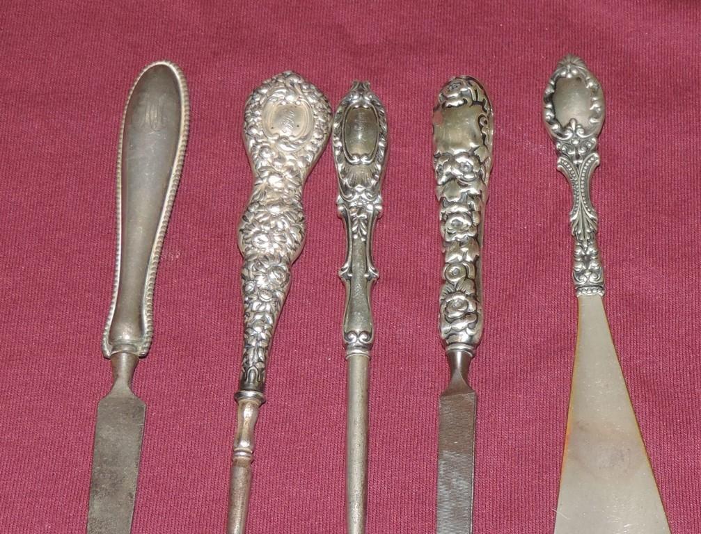 (5) Sterling Silver Handled Items