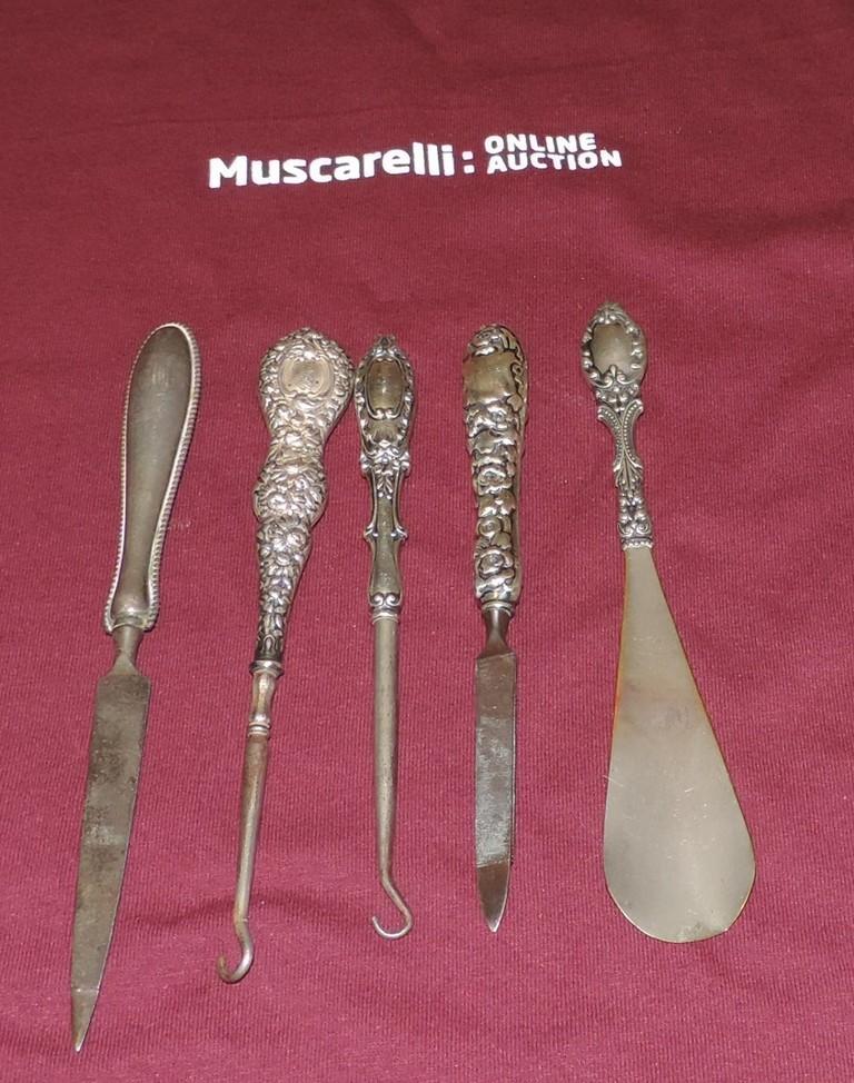 (5) Sterling Silver Handled Items