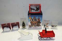 Tray Lot Christmas Collectibles