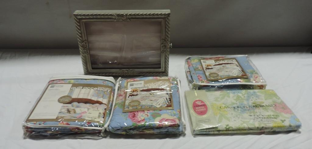 New Floral Valances In Packages, Twin Sheet & Shadowbox Frame