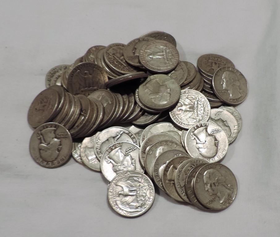 (80) Silver Washington Quarters