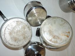 Set Of 5 Aluminum Clad Farberware Cookware