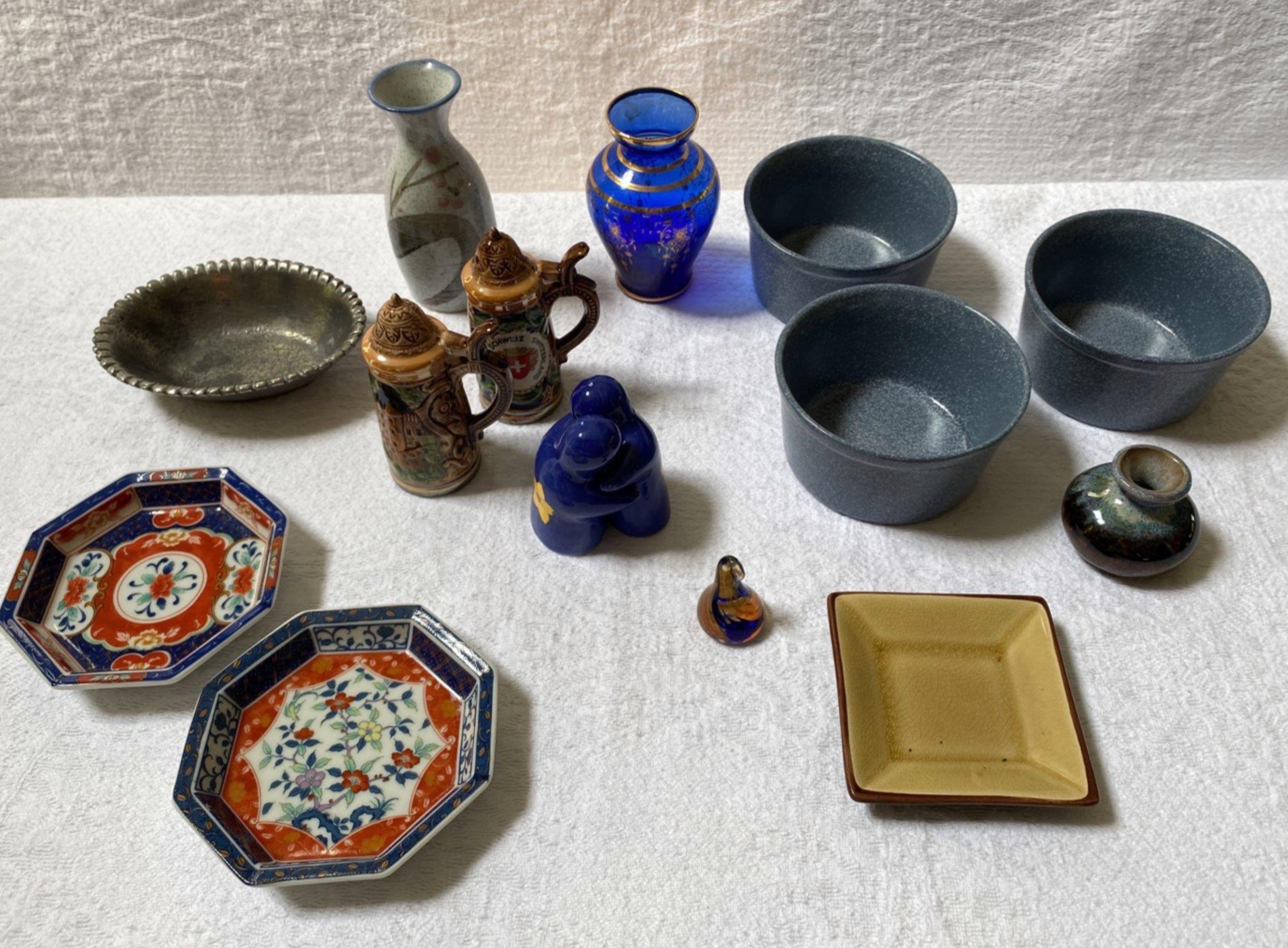 Lot of Vintage Small Pottery and Glassware