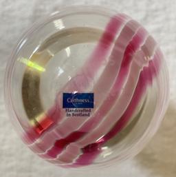 Caithness Scotland Pink Swirl Vase