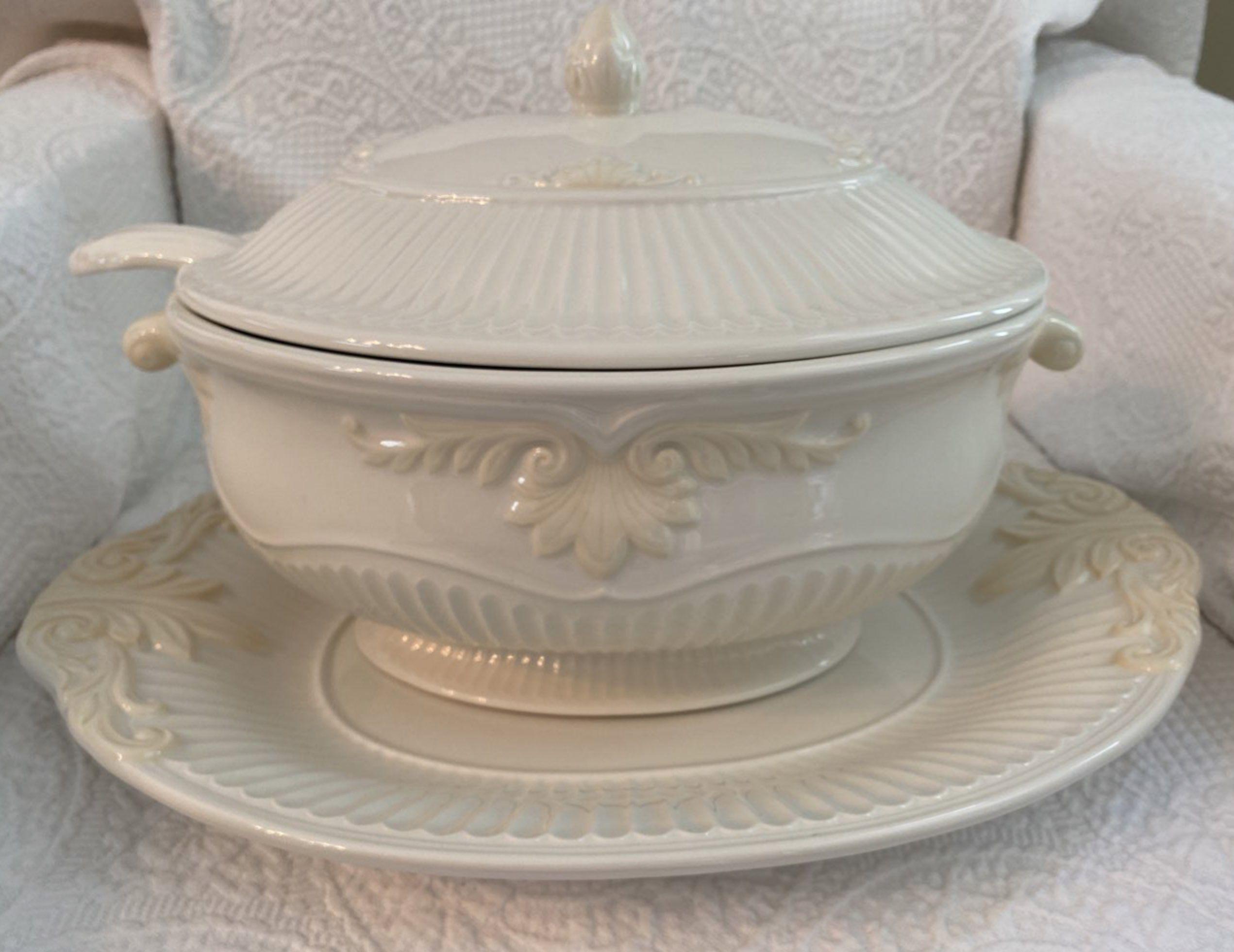 Lenox Soup Tureen and Candle Holders