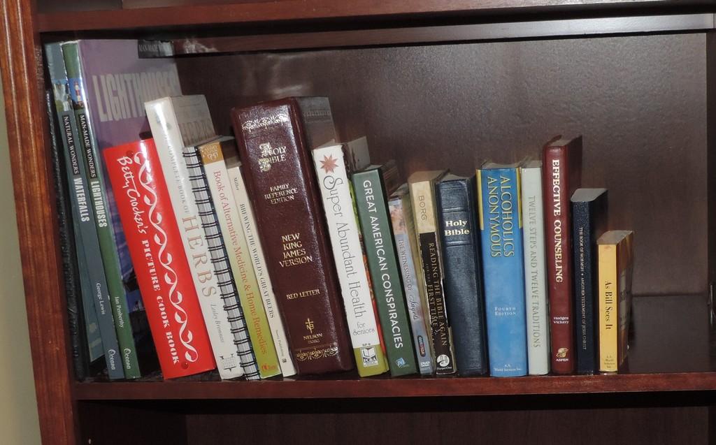 5 Shelf Bookshelf with Books