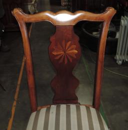 Ashley Furniture Carved Chippendale Inlaid Side Chair