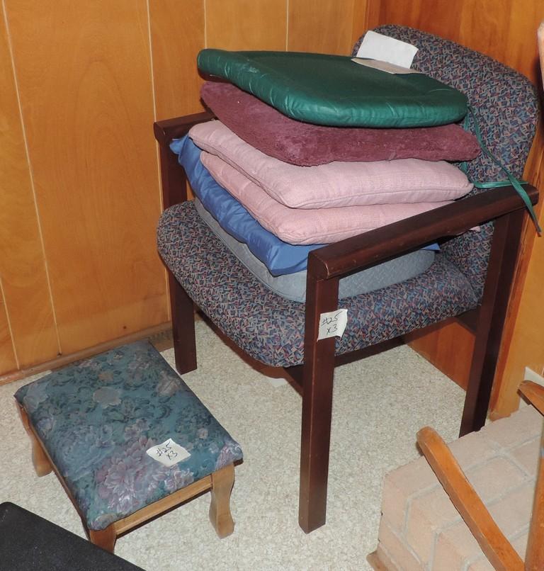 Armed Chair and Footstool