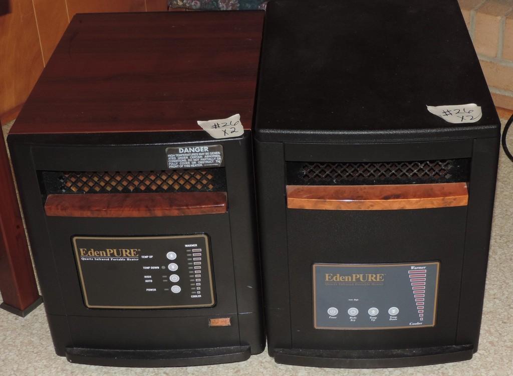 Pair of Eden Pure Electric Heaters