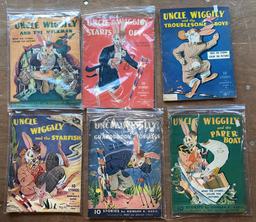 Lot Of 6 Vintage Uncle Wiggley Story Books