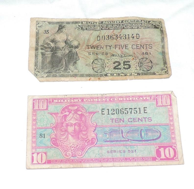 Lot of (2) Military Notes