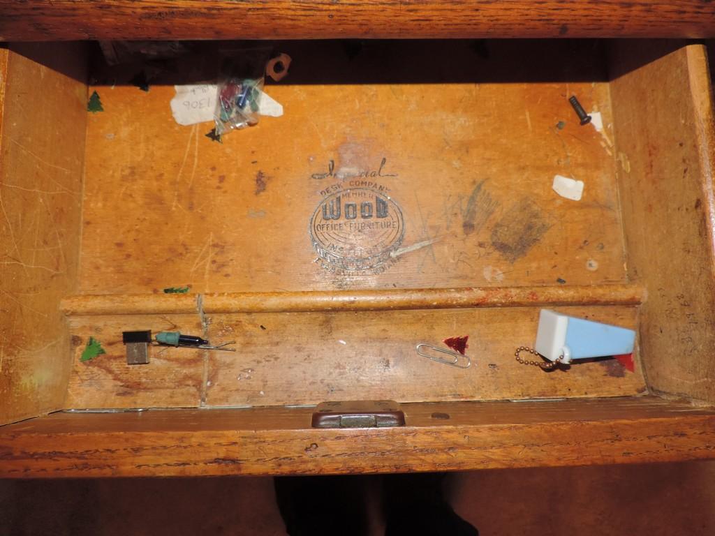 Antique Oak Knee Hole Desk