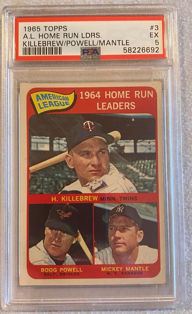 1965 Topps A.L. Home Run Leaders