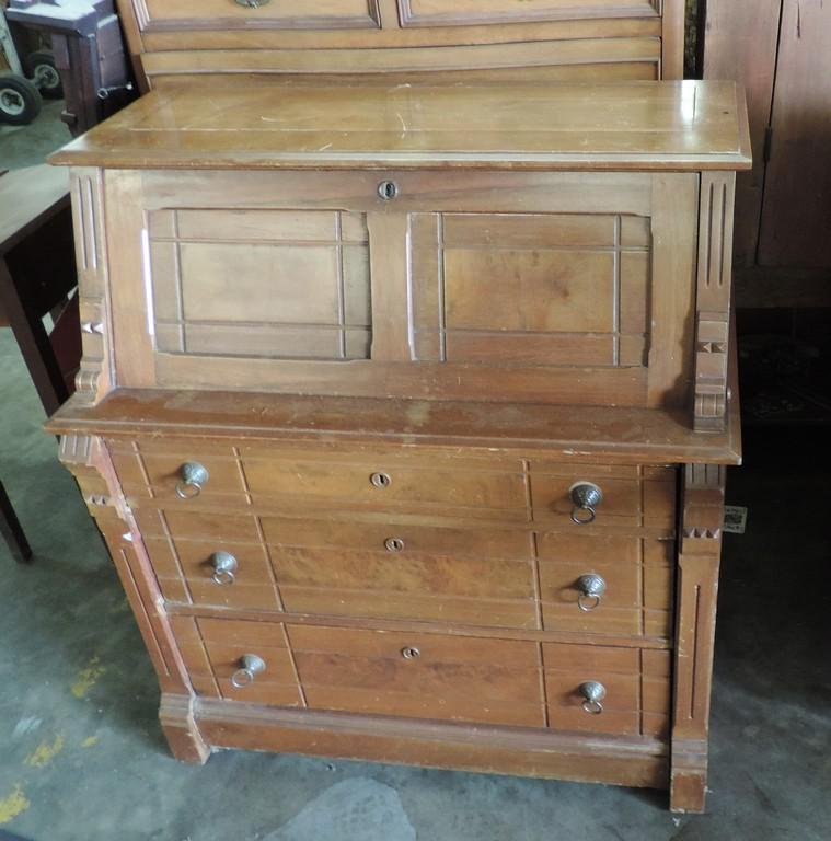 Victorian Eastlake Period Slant Lid Desk