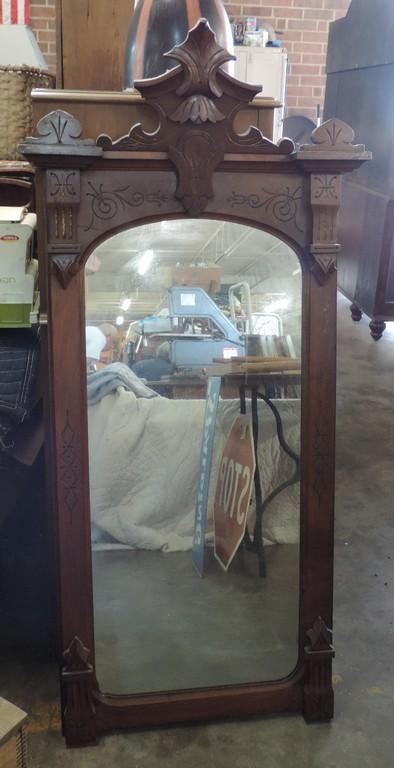 Victorian Walnut Wall Mirror