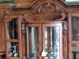 Two-Piece Glass Front Designer Display Cabinet