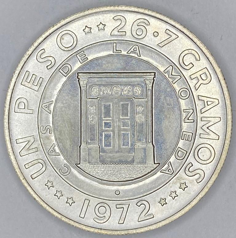 1972 Dominican Republic Silver Peso