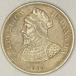 1904 Panama Silver 50 Centesimos