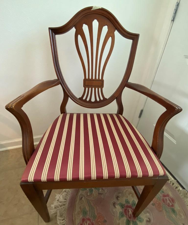 Shield  Back Chair with Arms
