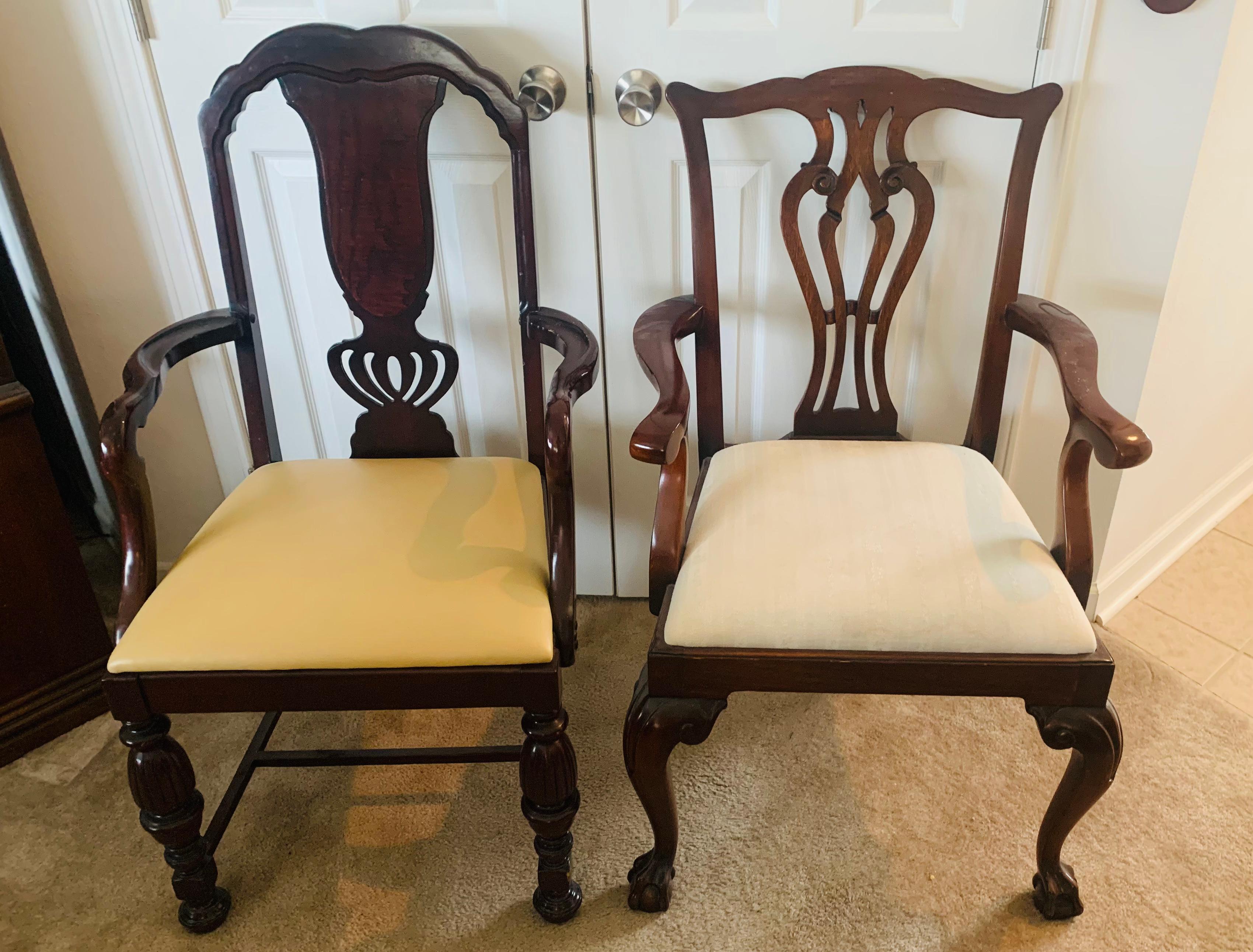 Two Mahogany Arm Chairs