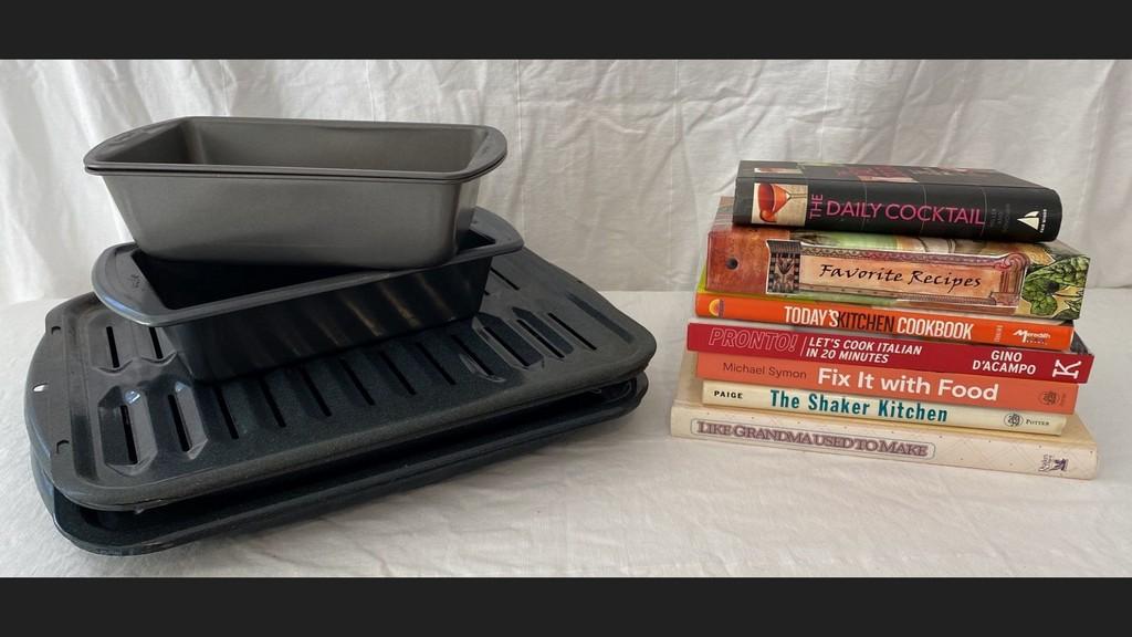 Cookbook & Bakeware Lot