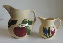 Lot Of 4 Watt Pottery Pitchers & Bowl