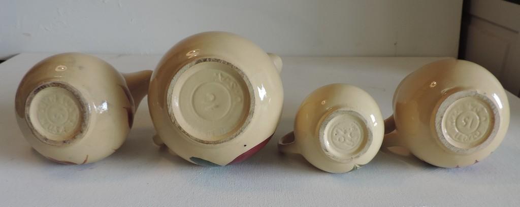 Lot Of 4 Watt Pottery Pitchers & Bowl