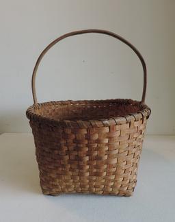 Wonderful 1920's Oak Splint NC Market Basket