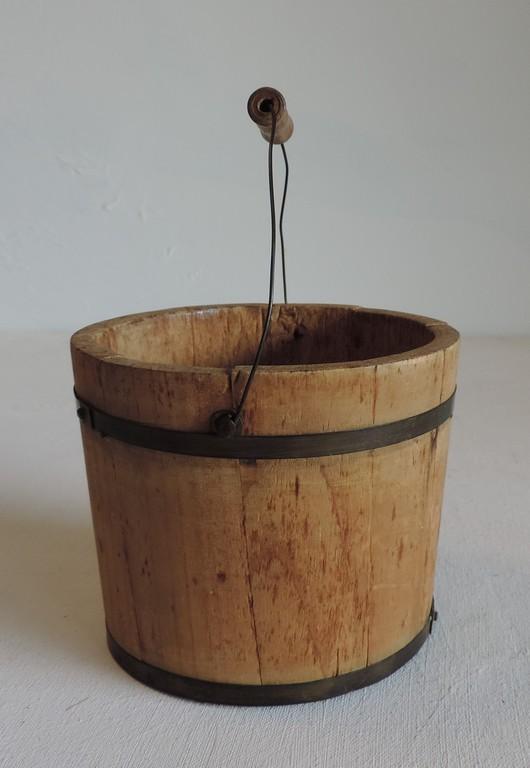 Early 20th Century Wood Staved Berry Bucket