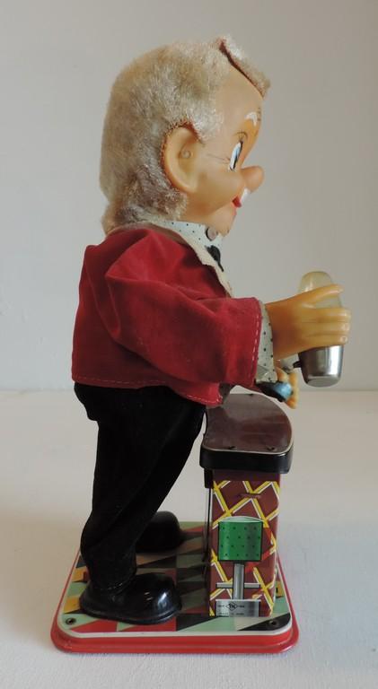 Vintage Bartender Battery Operated Mechanical Toy