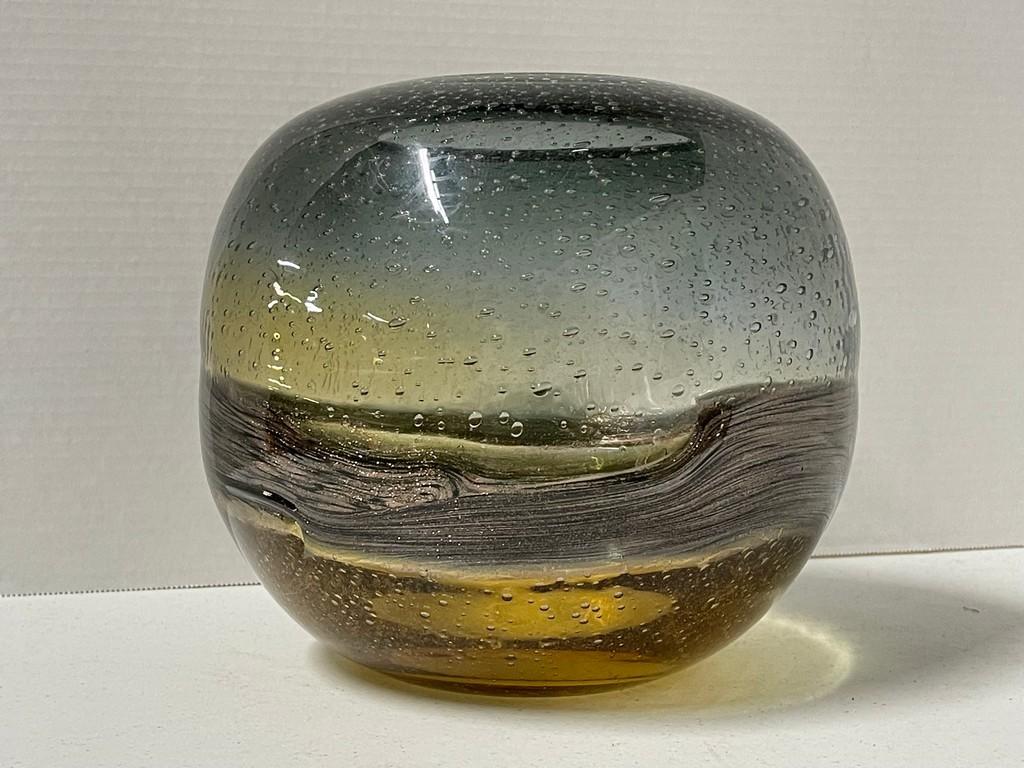 Hand-Blown Art Glass Bowl