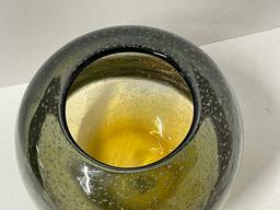 Hand-Blown Art Glass Bowl