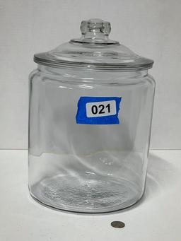 Crystal Glass Cracker Jar with Lid