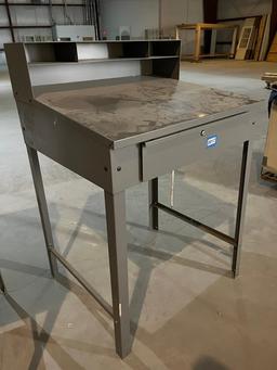 Grey Metal Shipping Desk