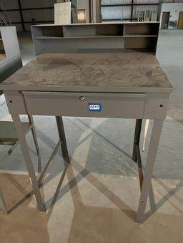 Grey Metal Shipping Desk