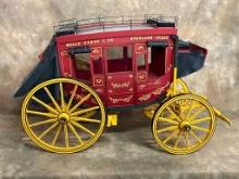Fantastic Handcrafted Model Of a Wells Fargo & Co Stagecoach By Norman Penland