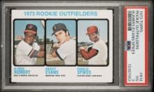 1973 Topps Rookie Outfielders Bumbry/Evans/Spikes #614 PSA VG 3