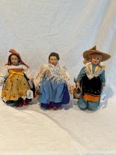 Lot of 3  Vintage Magis Roma Dolls