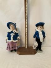 Lot of Pair Effanbee Skater Dolls from Currier & Ives Collection