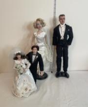 Lot of Two Brides and Grooms