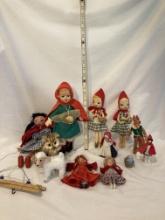 Lot of Red Riding Hood Dolls