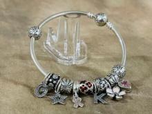 Pandora Silver Bracelet With 13 Charms