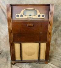 Antique Floor Model Admiral Radio/Record Player In Wood Case
