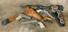 Vintage Toy Cap Gun & Holster Lot