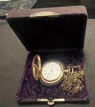 Wonderful Victorian Gold Filled Waltham Ladies Pocket Watch & Chain