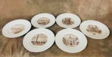 Set Of 6 Wedgwood Old London View Plates