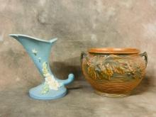2 Pieces Of Antique Roseville Pottery