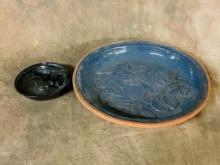 Jug Town Pottery Candleholder and Opus Redware Baking Dish