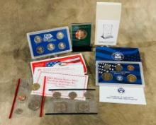 US Mint Proof Sets & Franklin Mint Bronze Coin